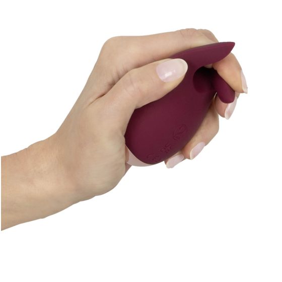 Feel the Magic Shiver - punjivi vibrator za klitoris (bordo) - u torbici