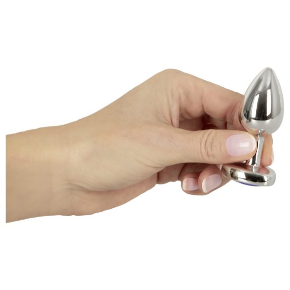 Magic Shiver - metalni analni čep sa kamenom - plavi