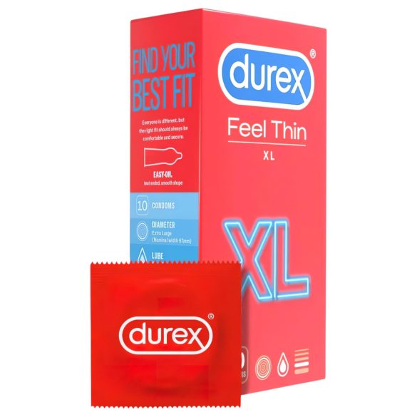 Durex Feel Thin XL - prirodni osjećaj kondoma (10 komada)