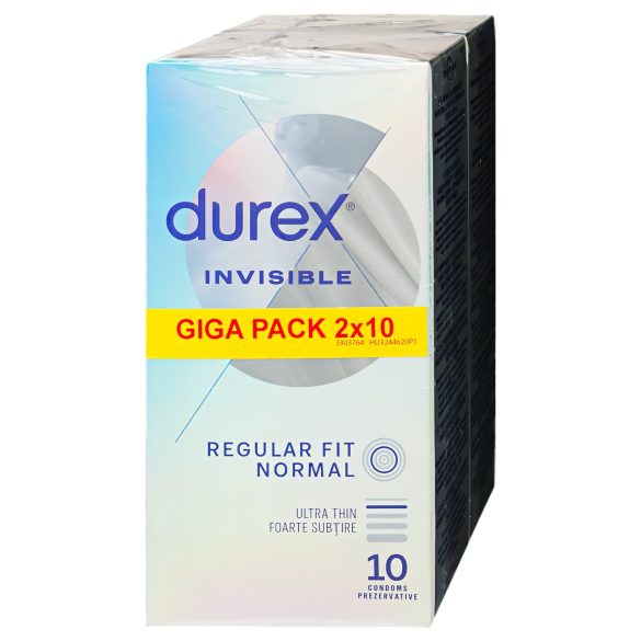Durex Invisible Regular Fit - tanka kondom (2x10 kom)
