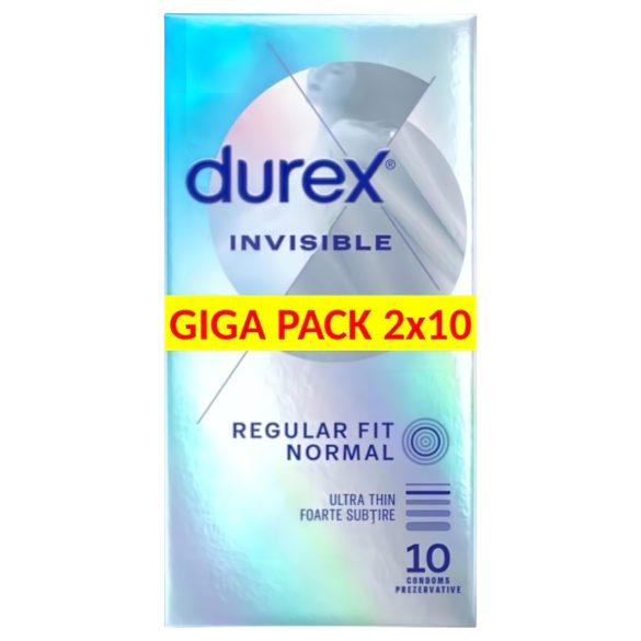 Durex - kondomi Invisible Regular Fit - ultra tanki - 2x10 komada