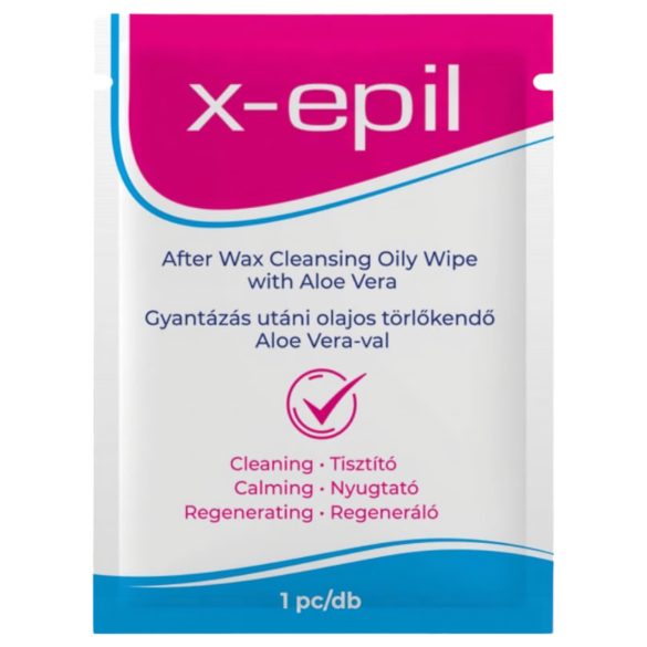 X-Epil - Uljem natopljena maramica nakon depilacije (1 kom) - Aloe Vera