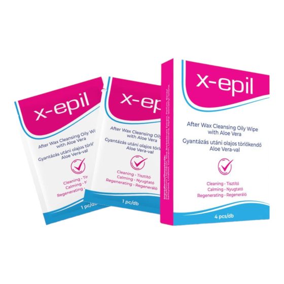 X-Epil - Masne maramice nakon depilacije (4 kom) - Aloe Vera