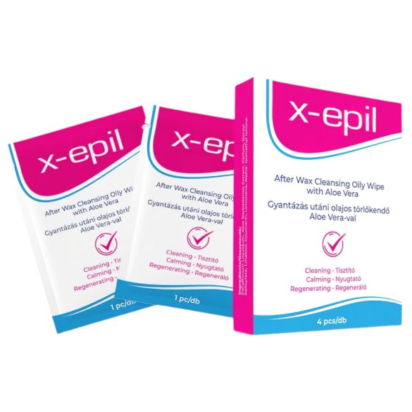 X-Epil - Uljne maramice nakon depilacije (4 kom) - Aloe Vera