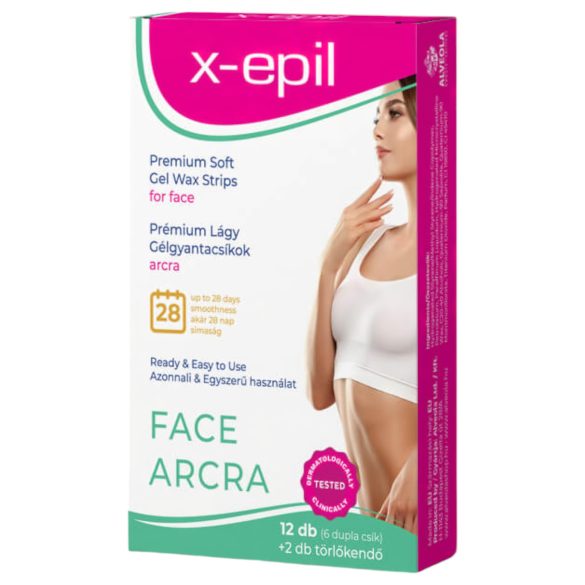 X-Epil - Premium gel trakice za brzo uklanjanje dlačica (12 kom) - za lice