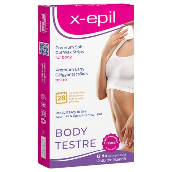 X-Epil - gotove trakice s gel voskom (12 kom) - za tijelo
