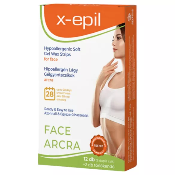 X-Epil - trake za depilaciju lica - hipoalergene - 12 komada