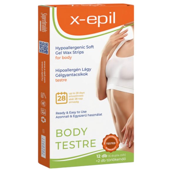 X-Epil - hipoalergeni gel trakovi za depilaciju tijela (12 komada)