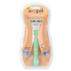   X-Epil Silky Smooth - brijač za žene s izmjenjivom glavom (4 oštrice)