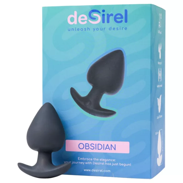 Desirel Obsidian - analni vibrator na daljinsko upravljanje - silikon crni