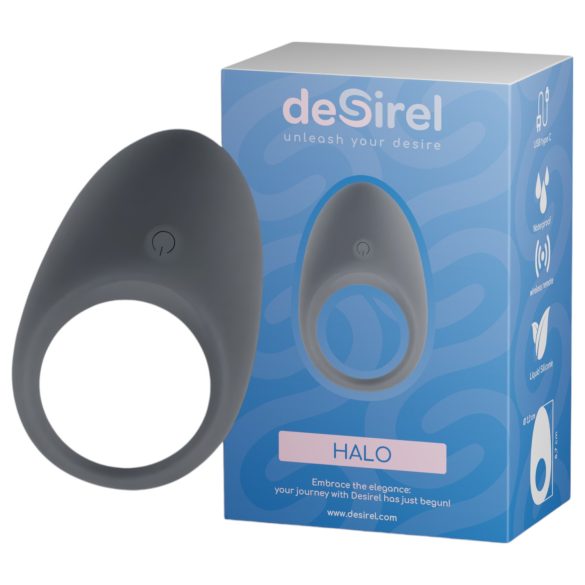 Desirel Halo - pametni vibrirajući prsten za penis (crni)