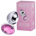 Desirel Pink Jewel S - analni plug (srebrno-ružičasti)