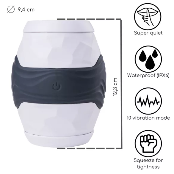 Desirel Grip Master - masturbator s čvrstim stiskom - siva