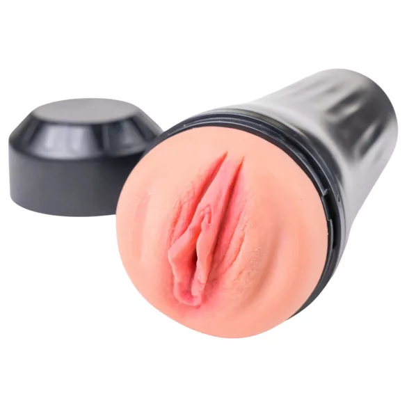 Desirel True Touch - realistična vibrirajuća umjetna vagina - prirodno/crna