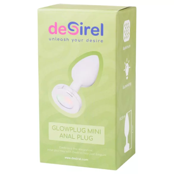Desirel GlowPlug - analni plug koji svijetli - mali - srebrna