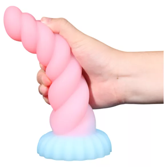 OgazR - dildo u obliku jednoroga koji svijetli - 22 cm - šareno