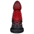 OgazR - dildo s pipcima - 19 cm - crvena
