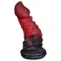 OgazR - dildo s pipcima - 19 cm - crvena