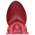 OgazR - dildo s pipcima - 19 cm - crvena