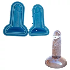 Dildo kalup za led - silikon - plavi