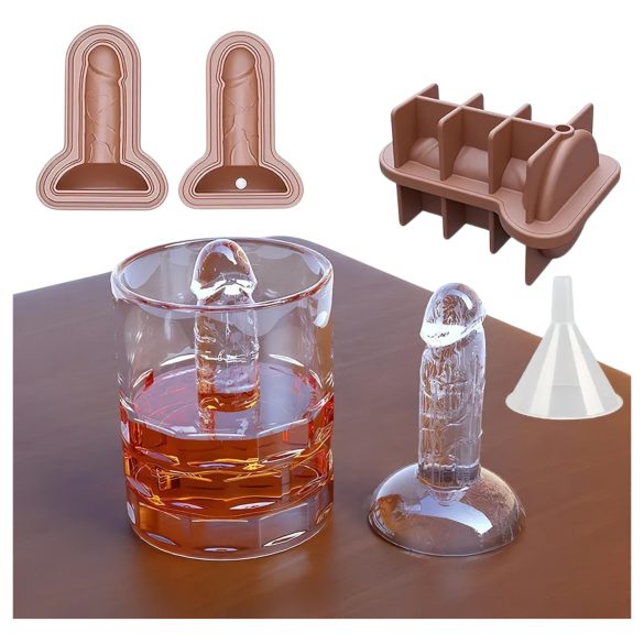 Dildo kalup za led - silikon - plavi