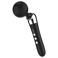 Zakrivljeni - masažni vibrator - punjivi - crni