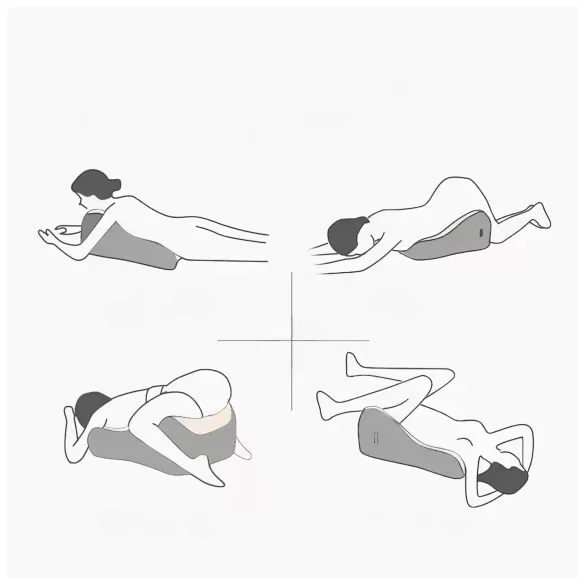 Desirel Magic Pillow - jastuk od memorijske pjene s držačem za dildo (sivi)