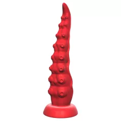   Monster Fuck - vibrirajući dildo s pipcima i daljinskim upravljačem - crveni