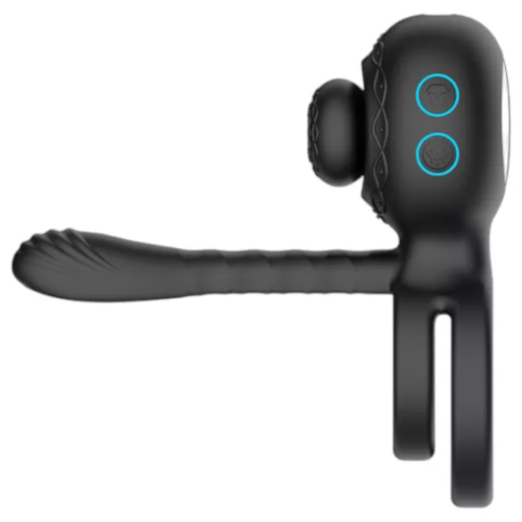 Biu-Biu - penis prsten i vibrator za parove - crna