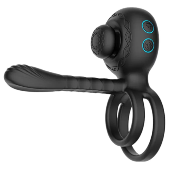 Biu-Biu - penis prsten i vibrator za parove - crna