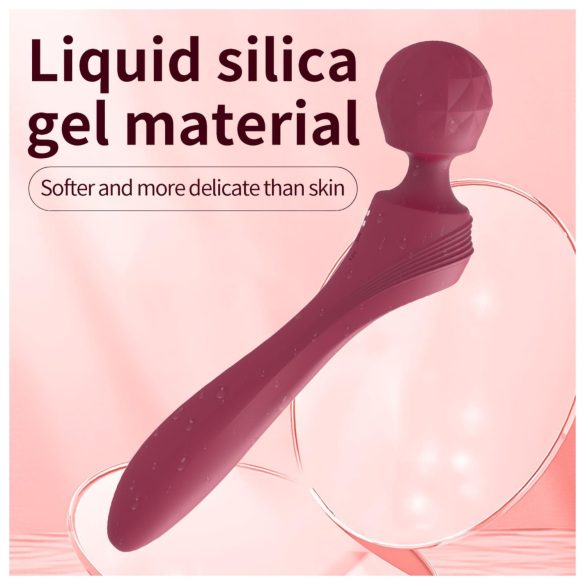 Lonely - vibrator masažer zakrivljenog oblika - crveni