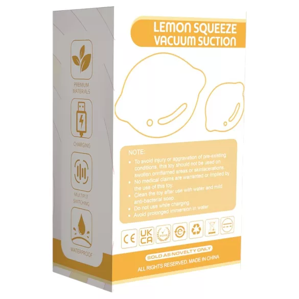 Lemon Squeeze - vibrator za sisanje klitorisa u obliku limuna (žuti)