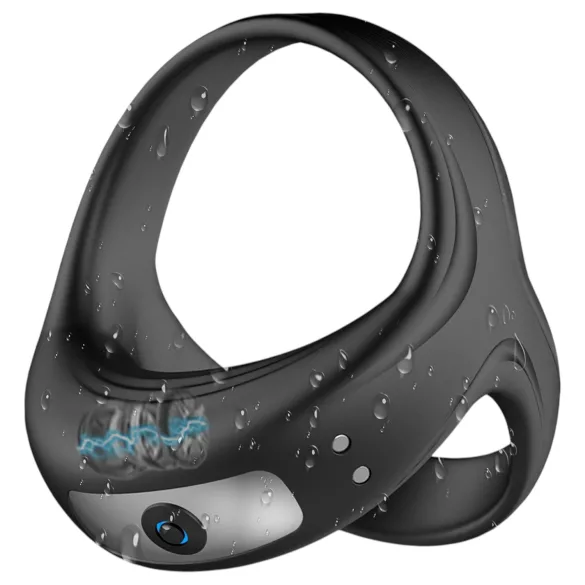 AlvUp - vibrirajući prsten za penis i testise - crni