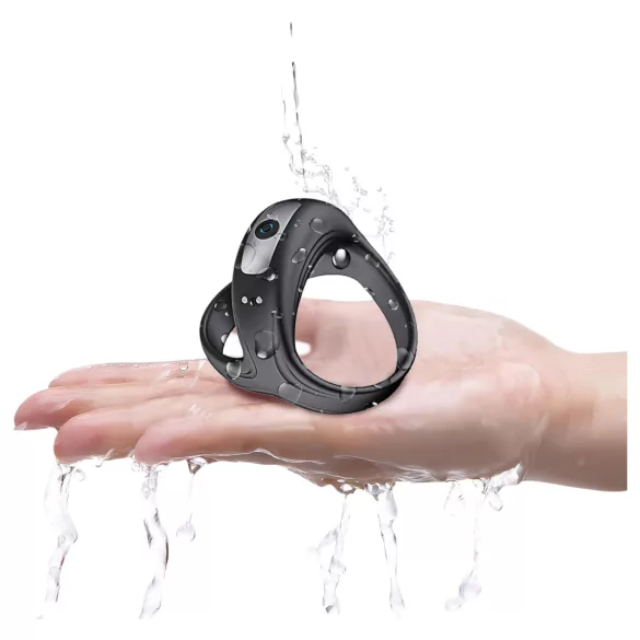 AlvUp - vibrirajući prsten za penis i testise - crni