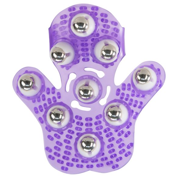 Roller Balls Masažer - masažna rukavica (ljubičasta)