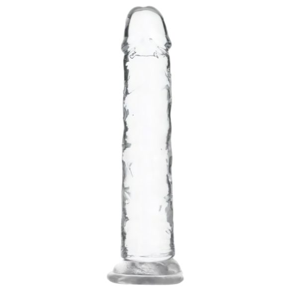 Addiction Crystal - prozirni dildo s vakuum osnovom - 18 cm
