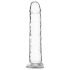 Addiction Crystal - dildo s vakuum, prozirno, 18cm
