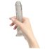 Addiction Crystal - dildo s vakuum, prozirno, 18cm
