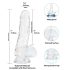 Addiction Crystal - prozirni dildo s vakuum osnovom - 18 cm