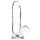 Addiction Crystal - prozirni dildo s vakumom i testisima - 15cm