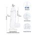 Addiction Crystal - prozirni dildo s vakumom i testisima - 15cm