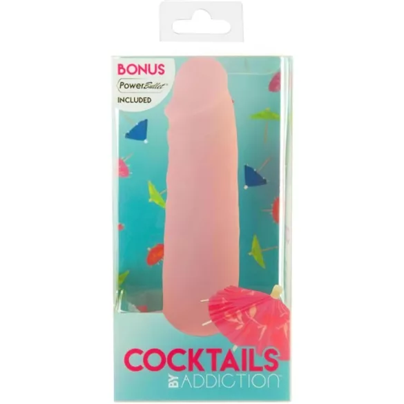 Addiction Cocktails - dildo s vakuumskom čašicom (breskva)