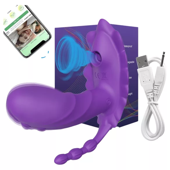 AlvUp - Aplikacijom upravljani prenosivi vibrator (ljubičasti)