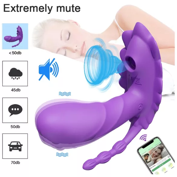 AlvUp - Aplikacijom upravljani prenosivi vibrator (ljubičasti)