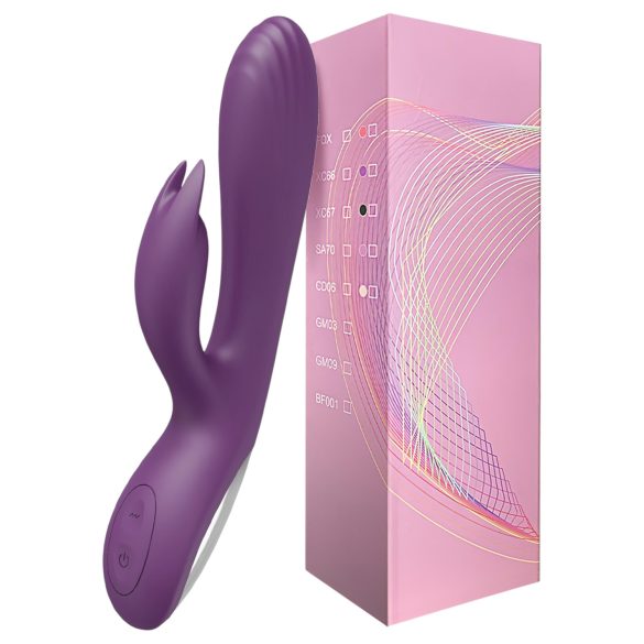 AlvUp - G-točka vibrator s ušima zeca - silikon ljubičasta