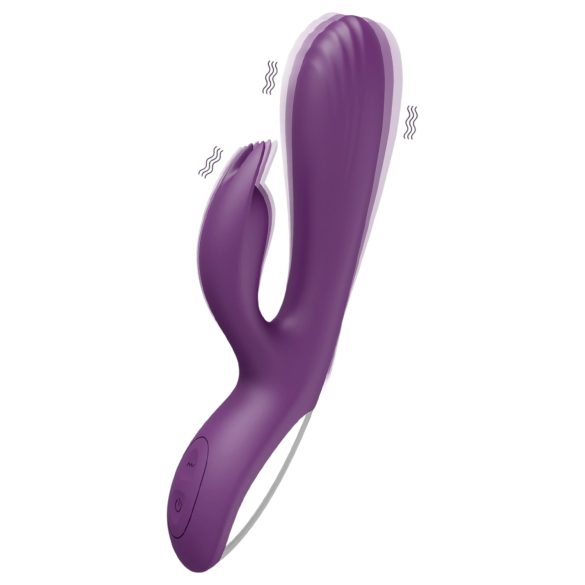 AlvUp - G-točka vibrator s ušima zeca - silikon ljubičasta