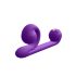 / Snail Vibe Duo - Punjivi 3u1 stimulatorni vibrator (ljubičasti)