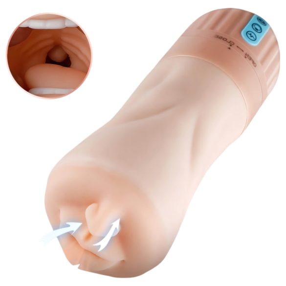 Lonely - bežični usisni i vibracijski masturbator (prirodna boja)