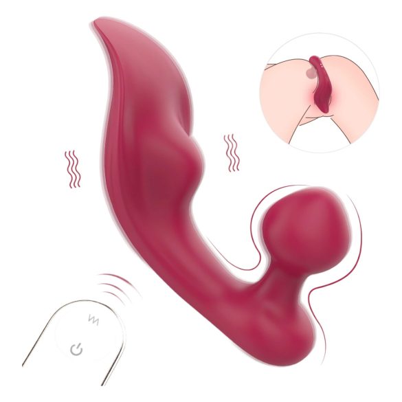 Sex HD Chomper - klitoralni i analni vibrator (crveni)