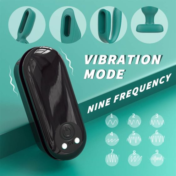 Sex HD - bežični, radio, 4-dijelni vibrator (tirkiz)